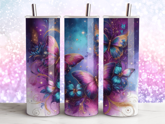 Agate Glitter Tumbler Wrap Sublimation