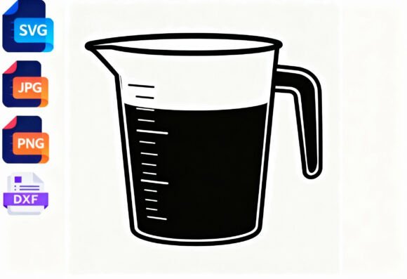 Beaker Measuring Cup SVG DXF PNG JPG