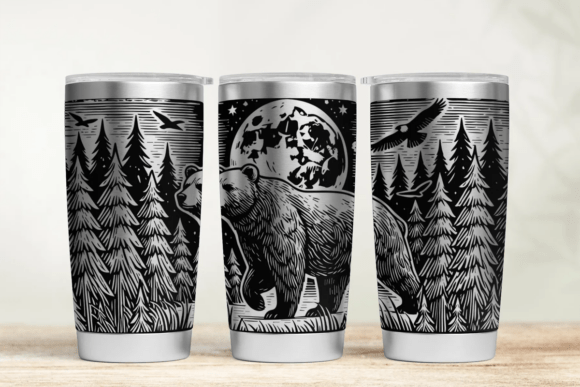 Bear Laser Tumbler SVG