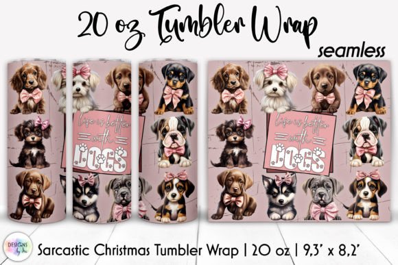 Cute Dog Lover Tumbler Wrap