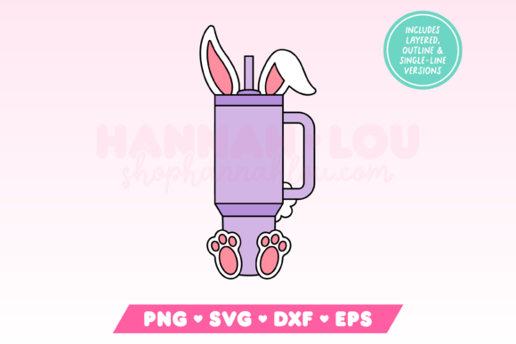 Easter Bunny Tumbler SVG and Sublimation