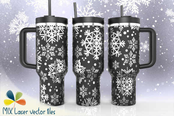 Elegant Snowflakes SVG