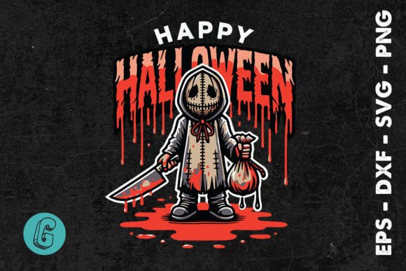 Happy Halloween Creepy Scary Horror SVG