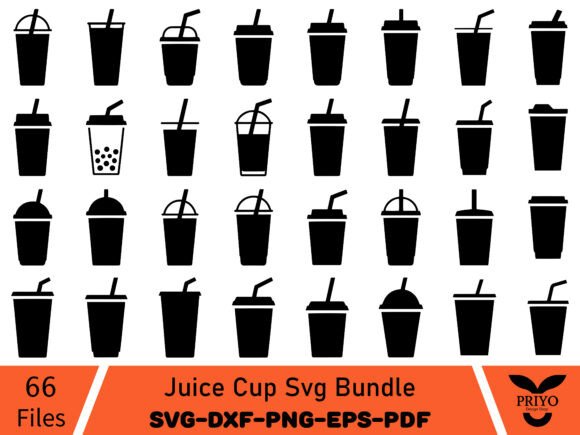 Juice Cup Svg Bundle
