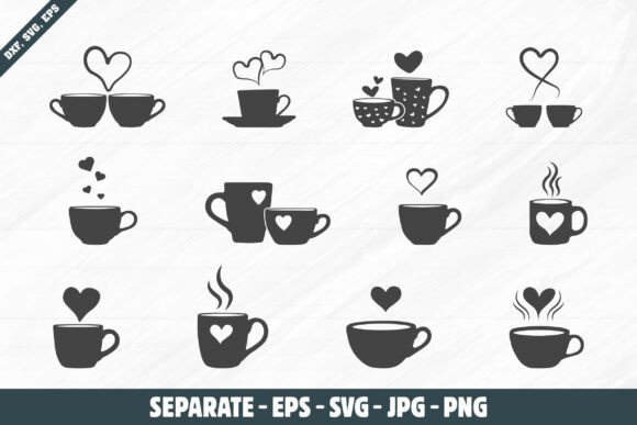 Love Steam Coffee Cup Svg