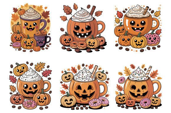 Pumpkin Spice Latte Cup Svg Bundle