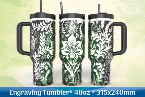 Sheridan Floral Tumbler SVG Engraving