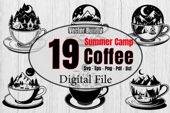 Summer Camp Coffee Cup Svg Bundle