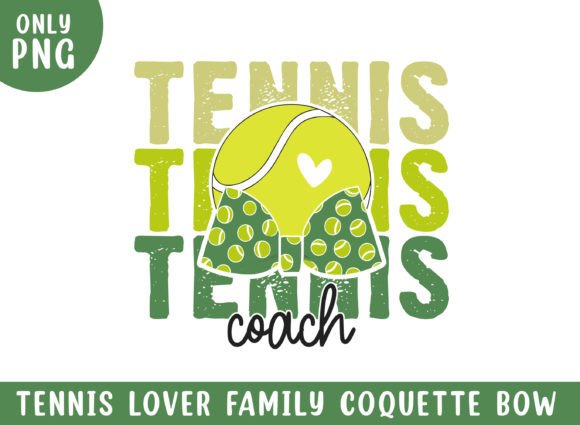Tennis Coach Retro Coquette Bow Design